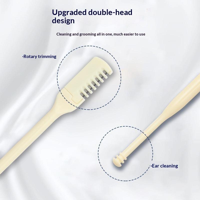 Manual Nose Hair Trimmer Double Head 360° Painless Nasal Clipper Washable Easy to Clean for Daily Grooming