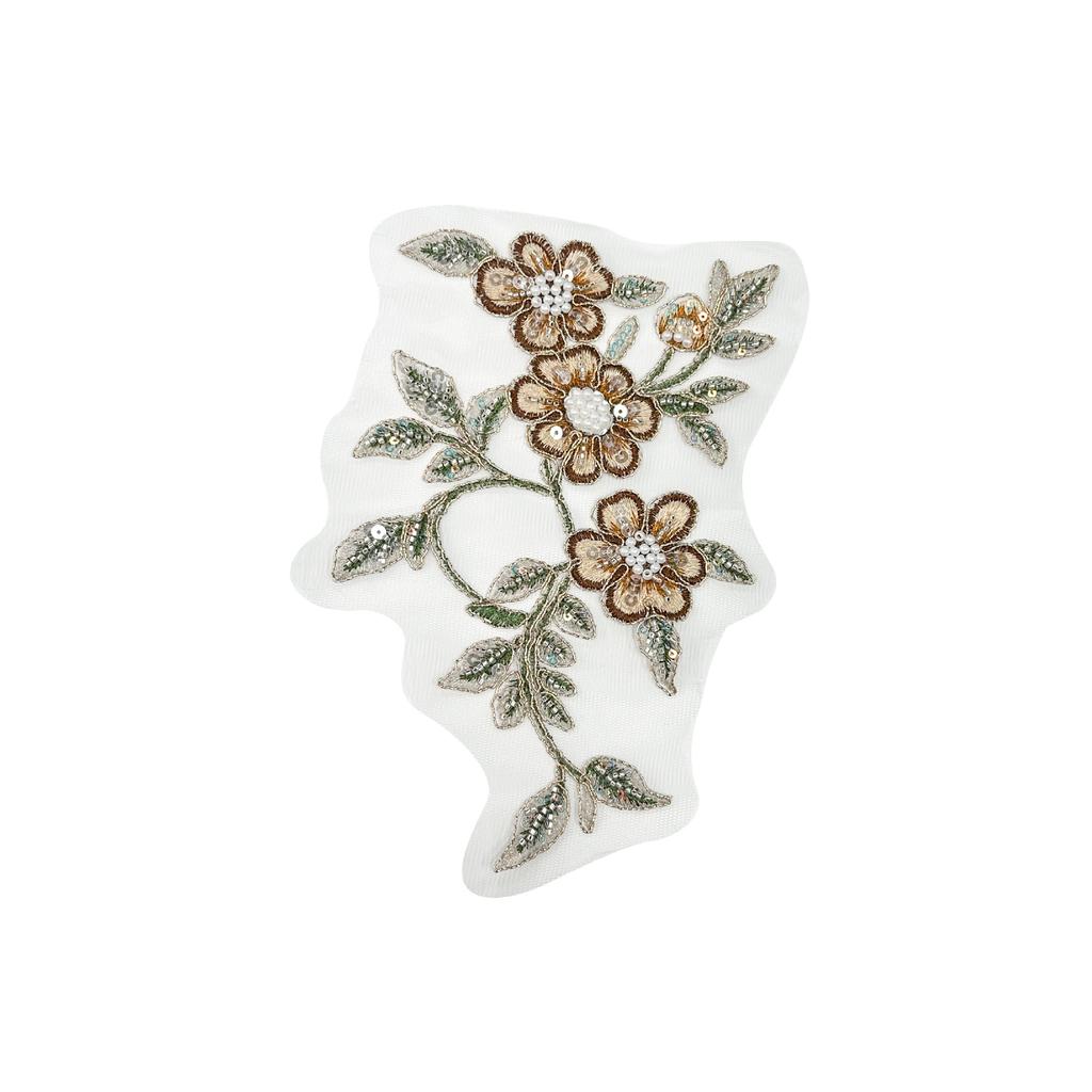 Retro Bead Sequins Three-Dimensional Embroidery Applique Accessories Clothing Cheongsam Horse Face Skirt Hanfu Decorative Cloth Stickers Accessories
