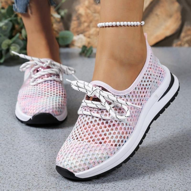 Summer Plus Size Sports Shoes 2025 New Mesh Sports and Leisure Shoes Fashionable Outdoor Breathable Women Shoes Zapatos De Mujer