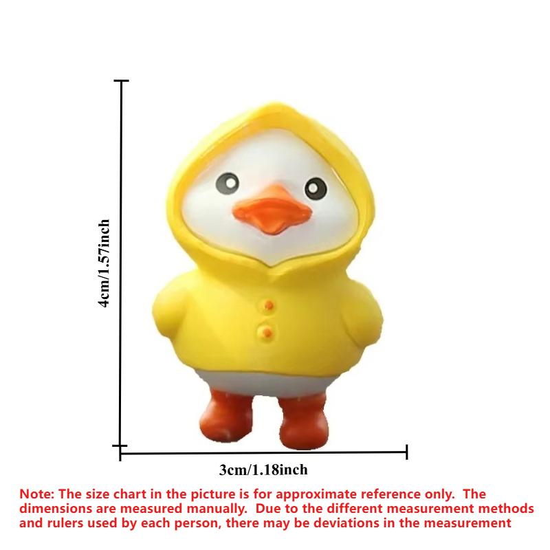3pcs Anime Figure Little Yellow Duck Model Decor Cute Car Mounted Ornaments Auto Interior Dashboard Accessories for Girls Gifts