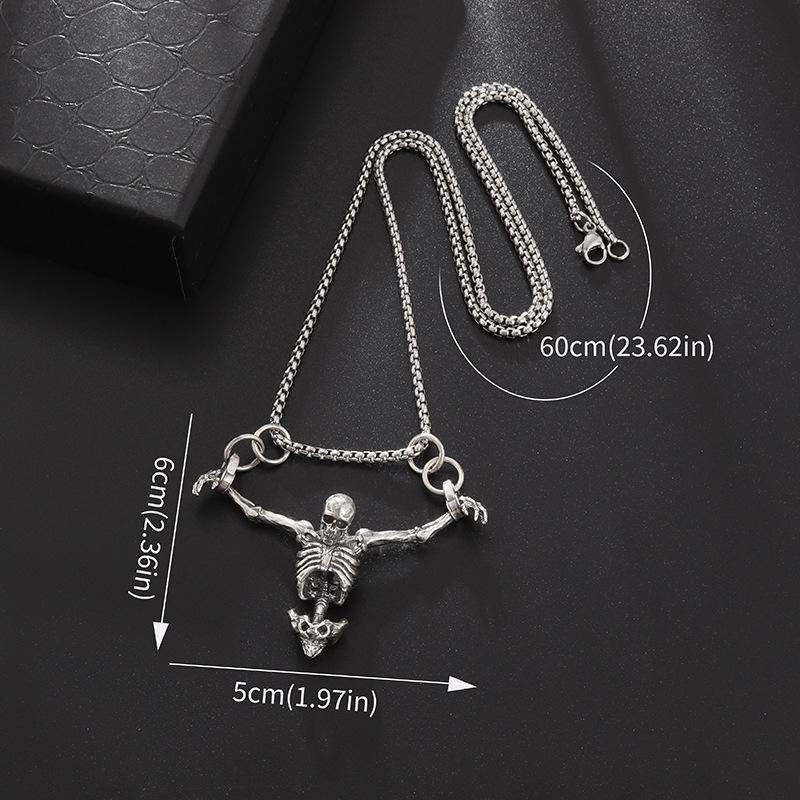 New Design European and American Halloween Punk Skull Necklace