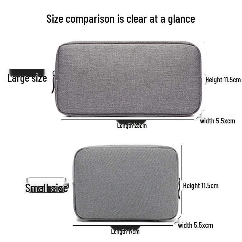 Digital Accessories Storage Bag: Removable Mobile Phone, Earphone, Makeup, Mouse & Data Cable Organizer
