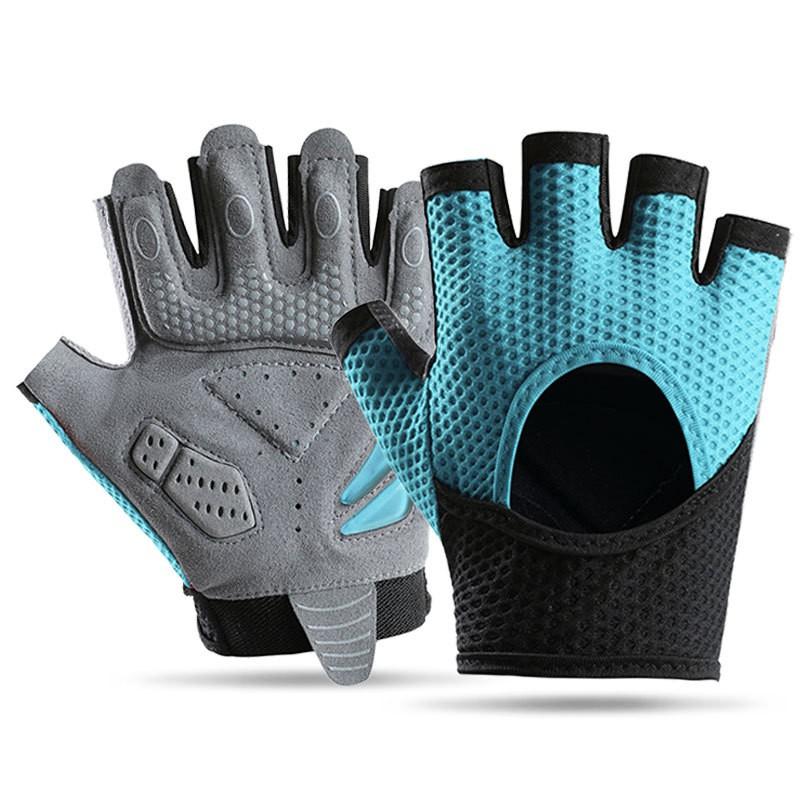 Unisex Half-Finger Gym Gloves Weightlifting Pull-Up Bar Cycling Outdoor Sports Anti-Slip Sweat-Resistant Lightweight