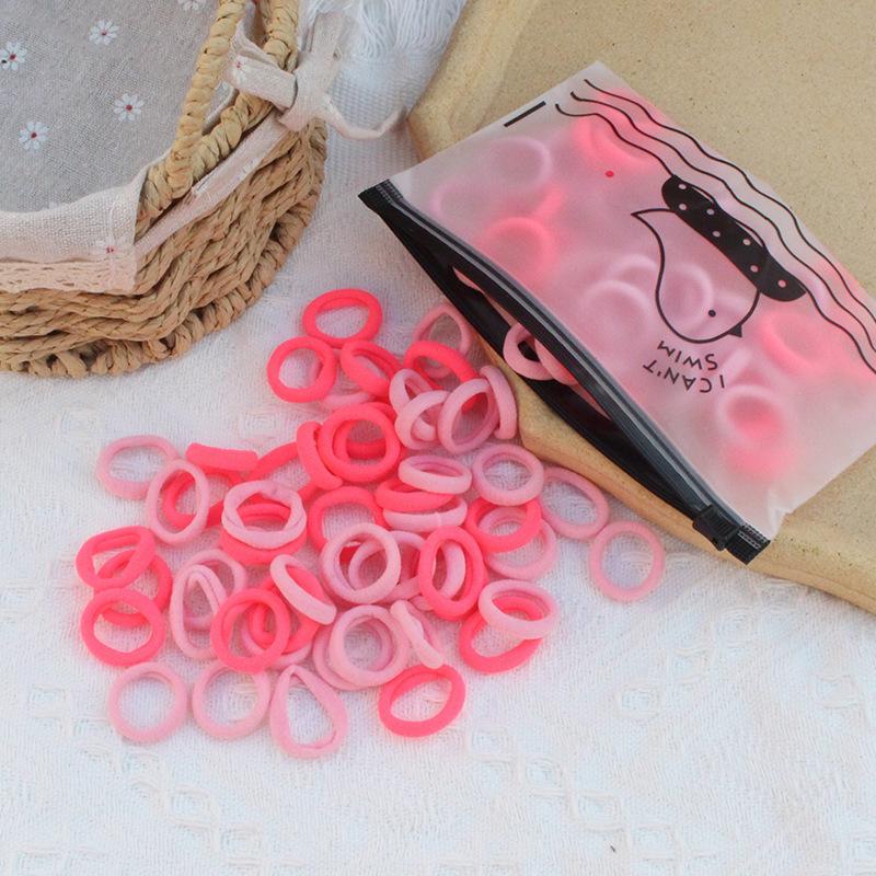 100pcs/Set Girls Candy Colors Elastic Rubber Band Hair Bands Children Baby Nylon Headband Scrunchies Kids Hair Accessories