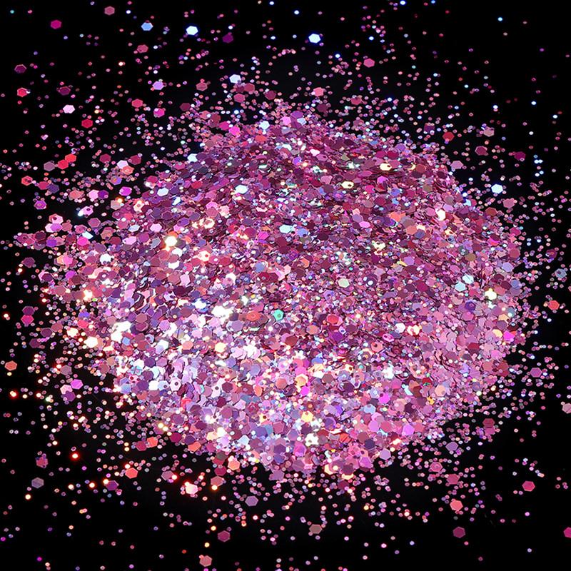 10g Holographic Hexagon Chunky Glitter Epoxy Resin Filler Flakes Laser Sparkly Sequins for DIY Epoxy Resin Nail Art Fillings