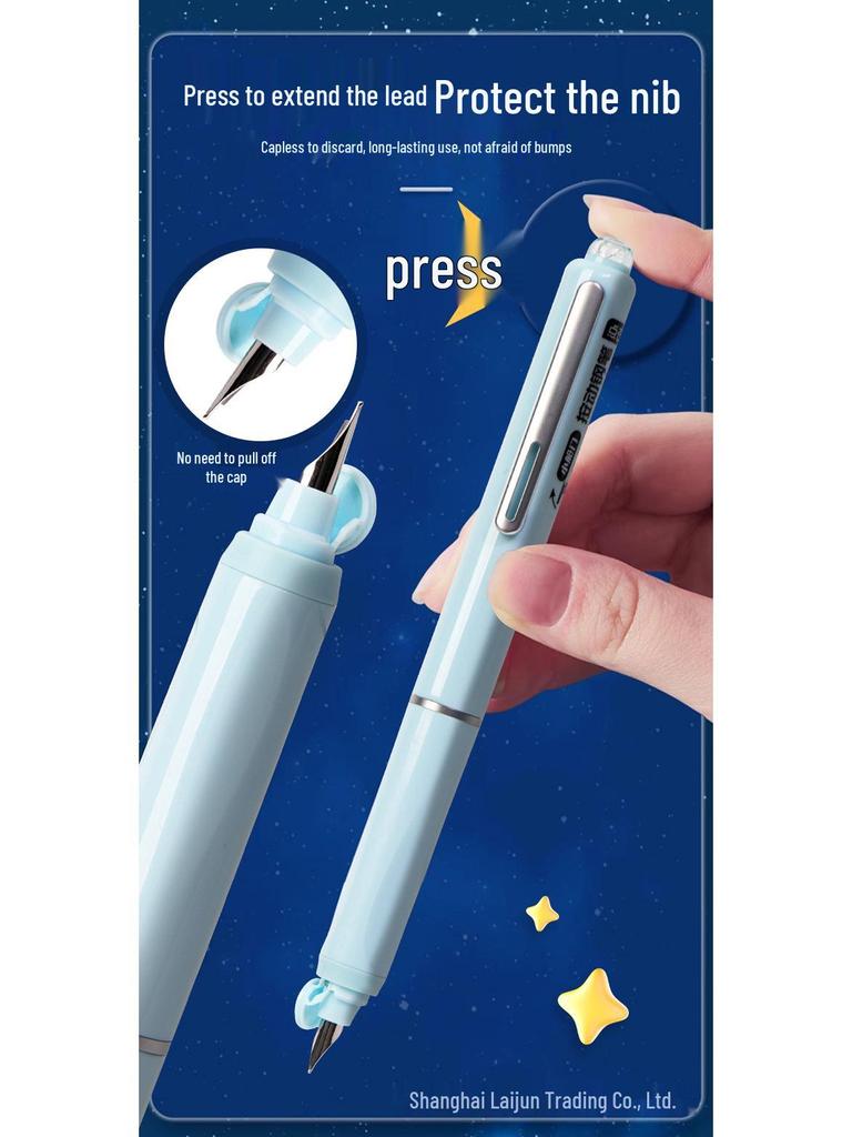 Dotstone Plnicí pero Time Capsule pro studenty - DS-784, Vyměnitelná inkoustová náplň, Začátečnická kaligrafie, Malý dveřní lis.