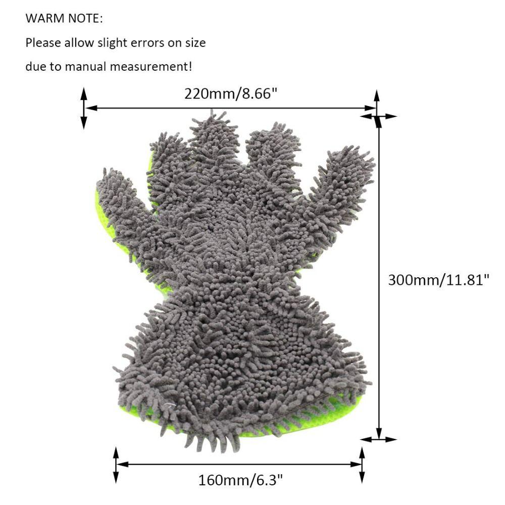 Anti-Scratch Car Washing Gloves Thick Cleaning Glove 5-Finger Design Washing Mitt  Auto Detailing