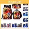 Sonic Anime Schoolbag Set With Cartoon Prints Water Proof Breathable For Kids