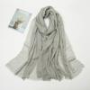 Hot-selling New Simple Solid Color Wrinkled Cotton and Linen Scarf, Soft and Skin-friendly In Winter, Warm Scarf Women
