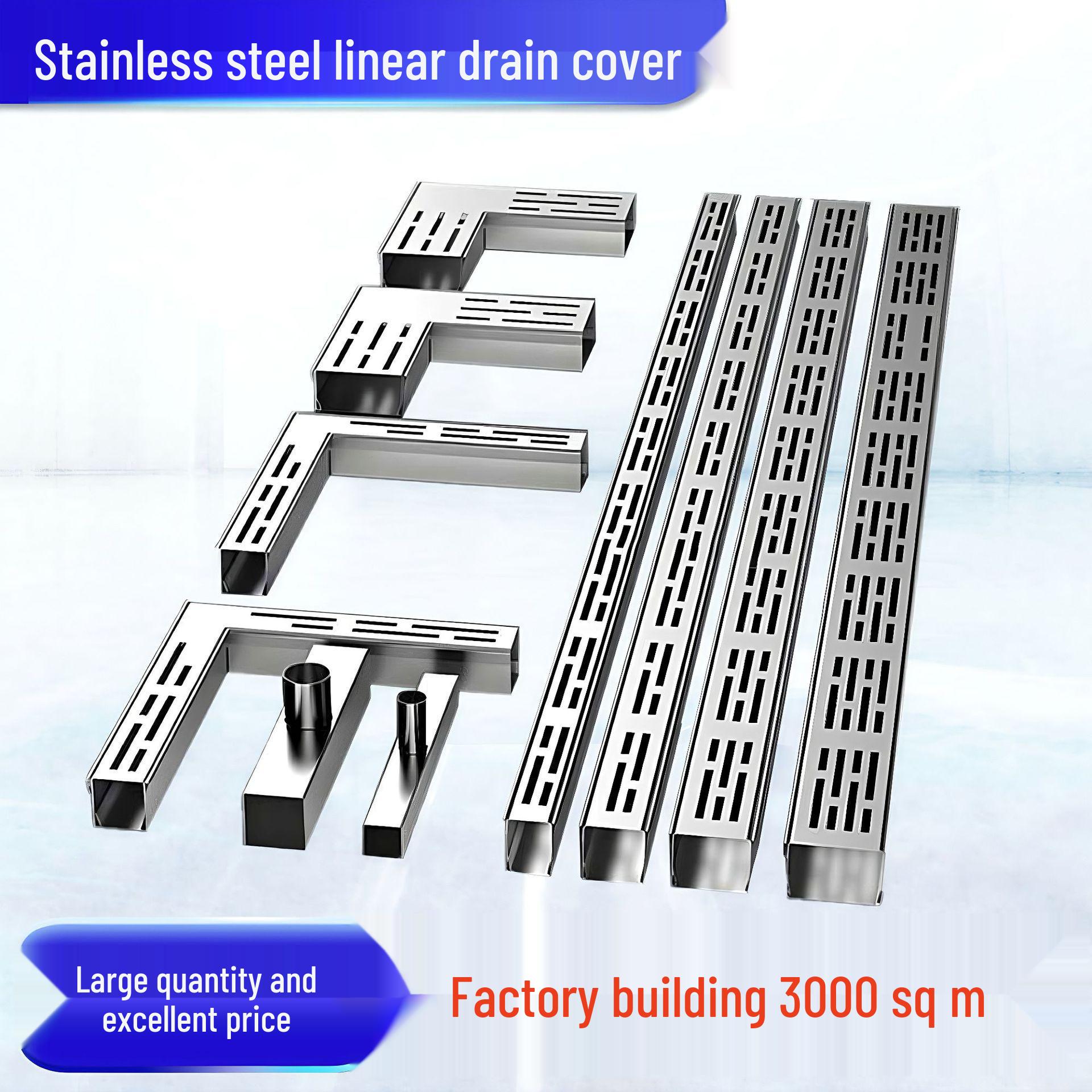 U-shaped 304 Stainless Steel Drainage Channel Cover for Kitchen, Garden, & Courtyard More Sizes, Contact for Order