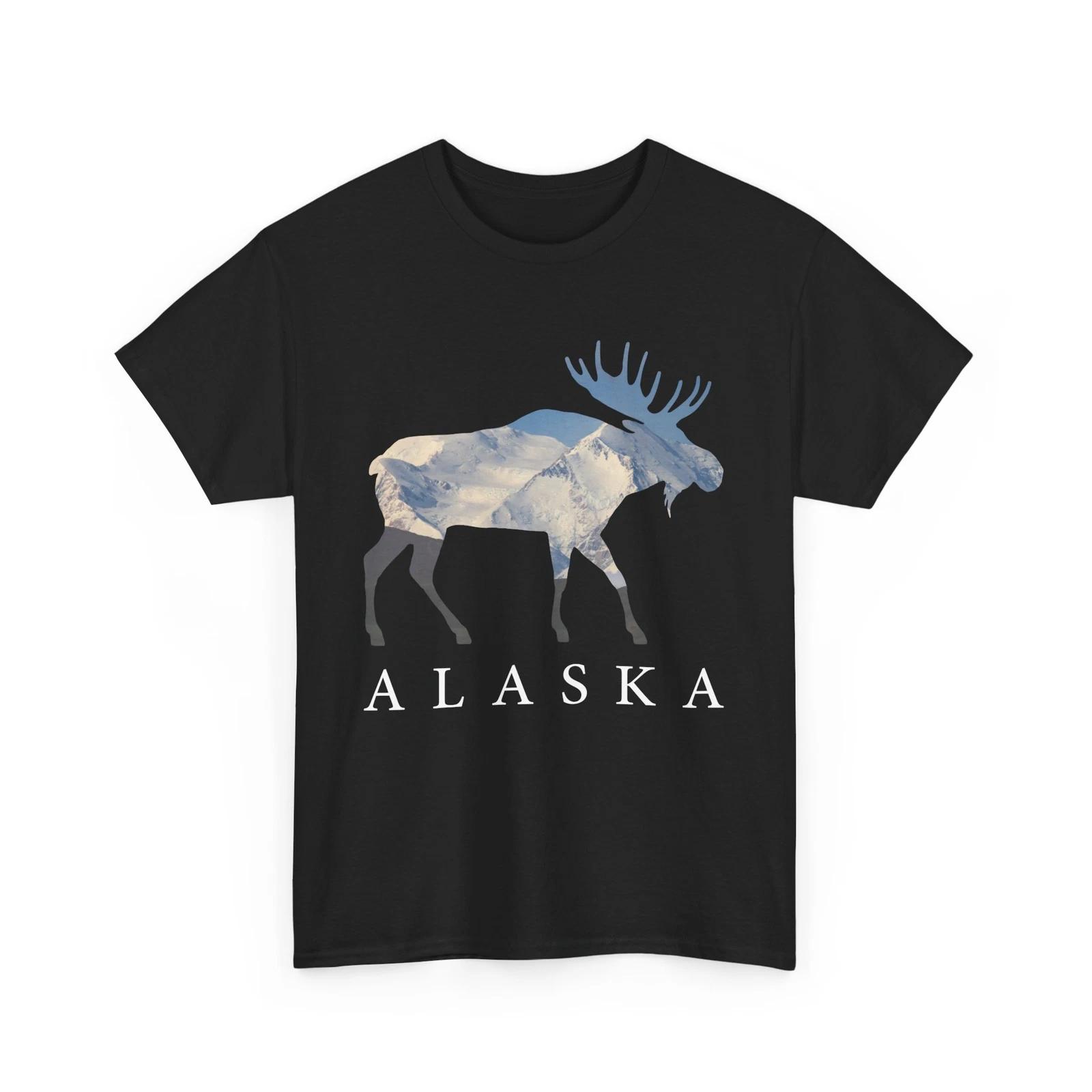 Alaska Shirt, Alaska Moose Wildlife Animal Lovers Women Men T-shirt 2XL