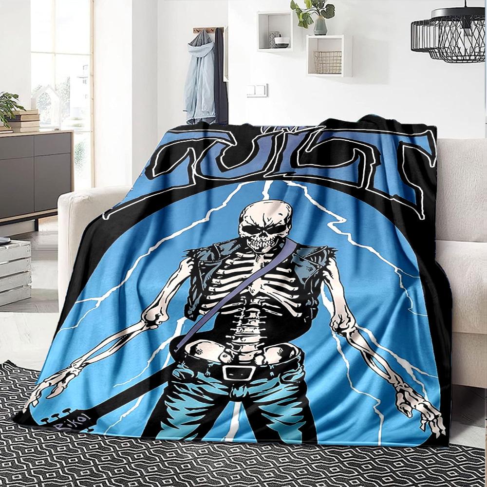 1pc dragon guitarThemed Blanket Soft Flannel All Season Cozy Throw with Bold Graphic Print, Travel, or Holiday Gift for Family & Friends