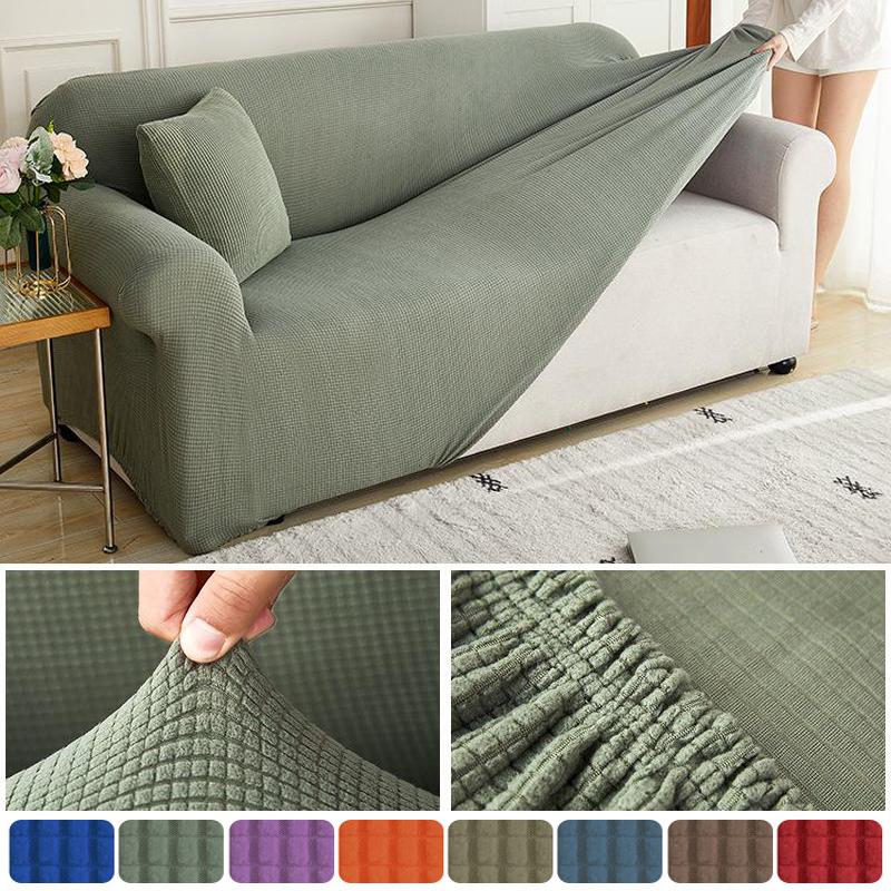Флисовый чехол для дивана для гостиной, современный однотонный чехол ...