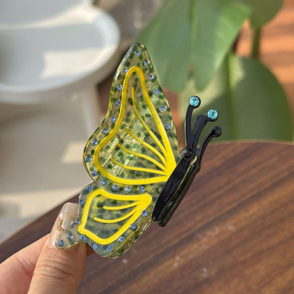 Sweet Butterfly Acetate Hair Claw Korean Style French Shark Clip Acetic Acid Hair Claw  Headwear