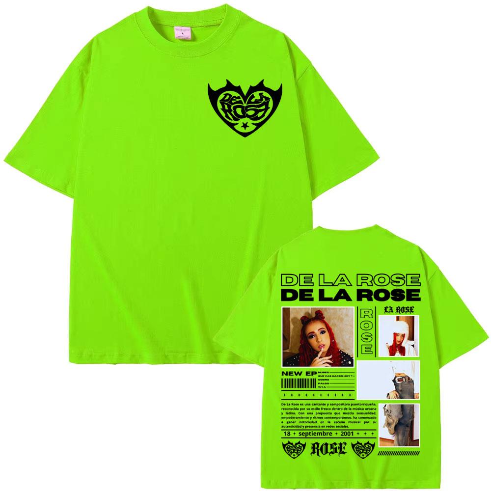 Singer Dela Rose Album Tour 2025 Cover Tshirts Unisex Women Clothing Harajuku Retro T Shirt 100 Cotton High Quality Tshirt Tops