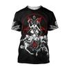 Summer  Devil Satan Print T-shirt 3D Men Short Sleeved Tee Shirt Fashion Harajuku Hip Hop Casual Unisex Streetwear