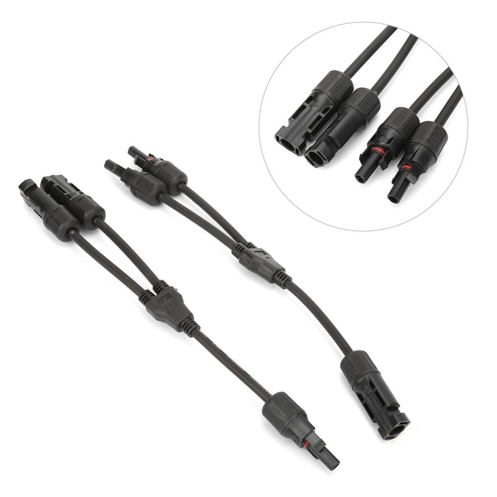1 Pair Parallel Y Branch Connector Waterproof IP67 1000V 30A Solar Panel Adapter FFM+MMF Cable Splitter Solar Array