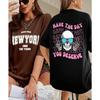 Women's Graphic Print T Shirt Round Neck Half Sleeves Multicolor Top Pack Of 2