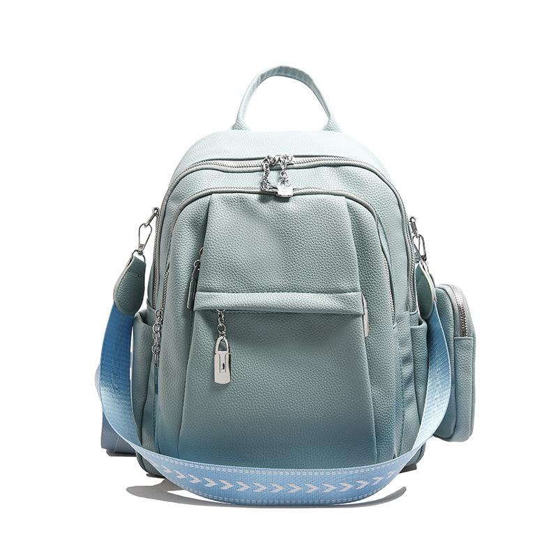 Soft Pu Textured Backpack for Women, Large-capacity Student Schoolbag, Casual Travel Backpack, Fashionable Single-shoulder Bag