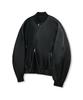Standarderror 87-Stan060 Minimal Two-Way Leather Blouson Jacket Black