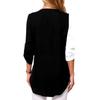 IHUASU V-neck Zip Plus Size Women's Long Sleeve Pull Up Sleeve Loose Shirt