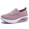Damen Gestrickte Mesh Sneakers Atmungsaktive Lässige Sportschuhe Keilabsatz Plateau Rocking Shoes Erhöhende Damen Vulkanisierte Schuhe2025