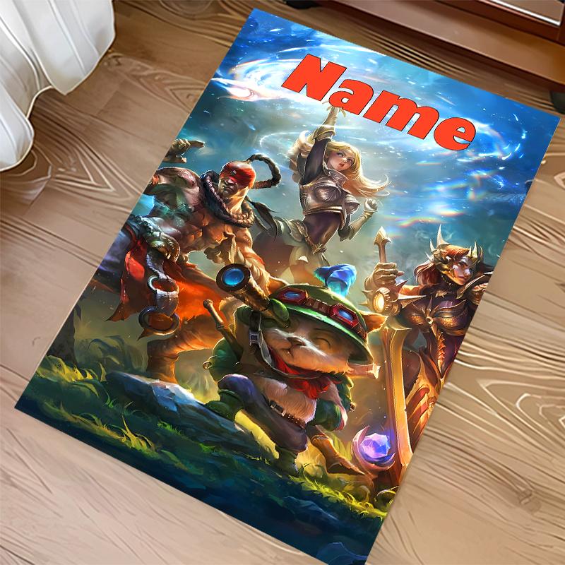 Custom Personalization League of Legends Jinx Print Area Rug - Soft, Washable Non-Slip Indoor Mat,Living Room,Home&Office Decorative Rug