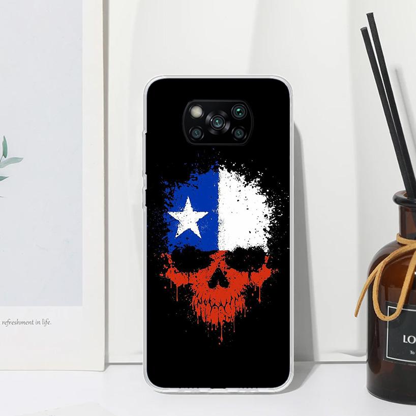 Chile Flag Phone Case For Xiaomi Poco X7 X6 X5 M7 M8 Pro F7 Ultra Redmi 15C 15 13C 13 12C 12 10 10C 10A Art Fundas Poco X7 X6 X5