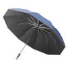 Fully automatic three-fold reverse umbrella, joint vinyl sunscreen mechanical umbrella, hemming reflective strip folding men's umbrella