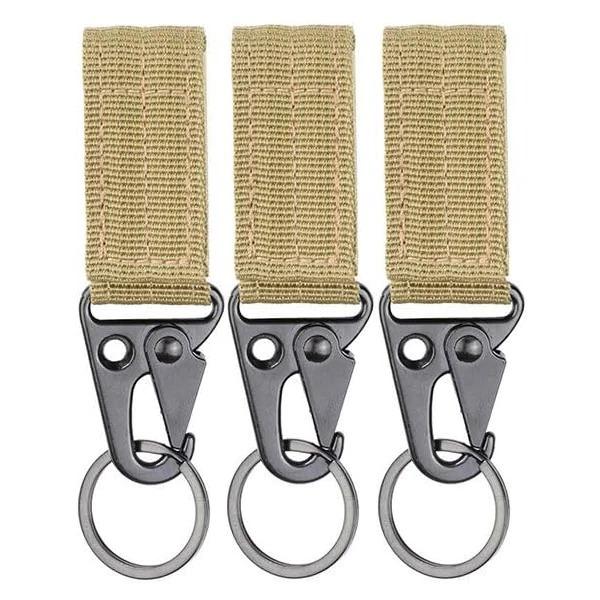 Tactical Nylon Webbing Buckle Carabiner Hook EDC Molle Backpack Belt Clip Keychain Hanger For Outdoor Climbing Camping