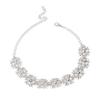 Boho Style Cross Short Choker Necklace, Rhinestone Cross Clavicle Chain