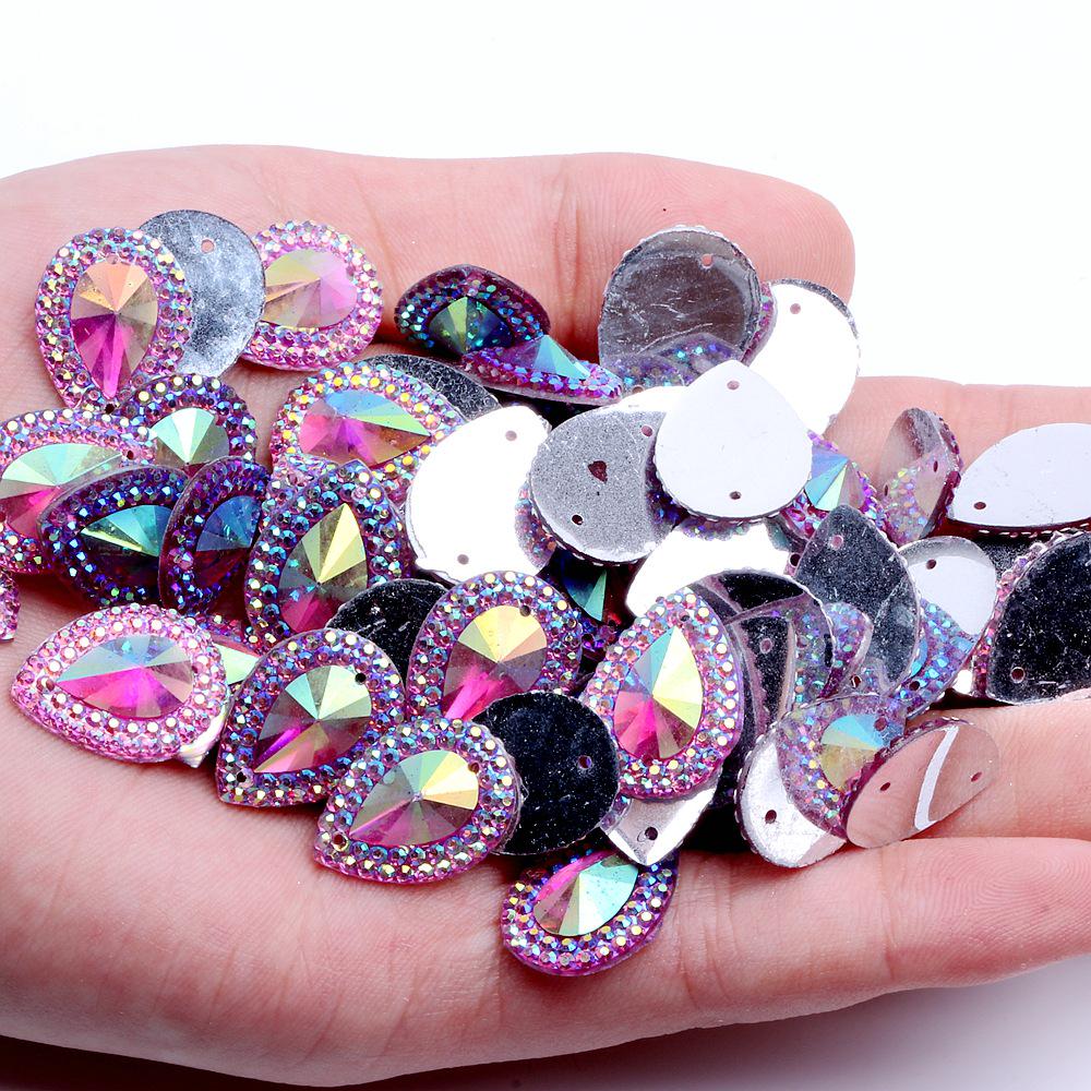 

Звездное Ремесленное Полимерное Каплевидное Бисероплетение, Два отверстия, 13x18мм, 40/100шт 40pcs