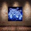 Exquisite Diy Painting Full Circular Tigers Butterfly With 3d Embroidery For Elegant Home Decor