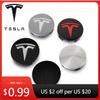 Autosticker 4 stuks/set Wielnaafdopjes Velg Covers Decals Styling Accessoires Voor Tesla Model 3 Model S Model