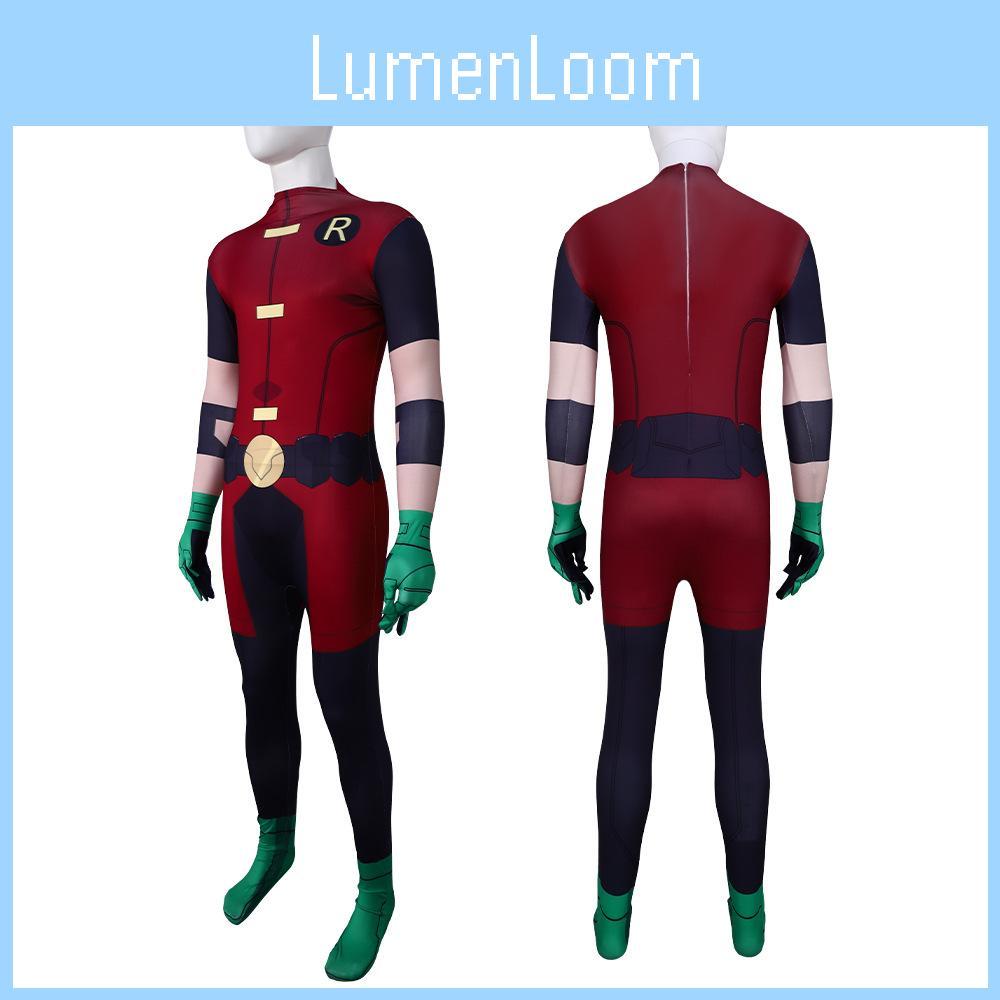 Robin Cosplay Kostüm für Kinder mit Polyesterstoff für Halloween und Party-Events
