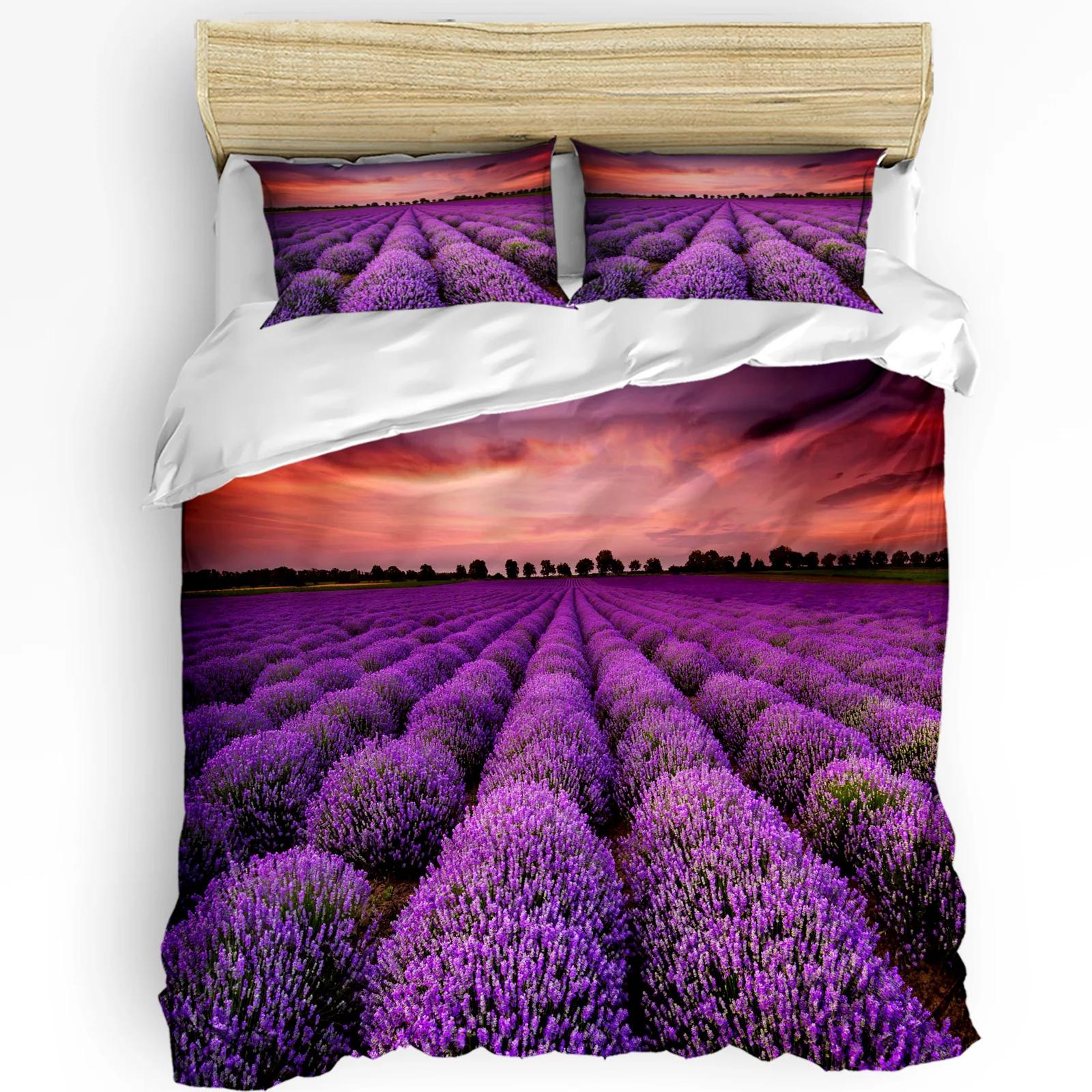 

Life Of Flower Purple Duvet Cover Bed Bedding Set For Double Home Textile Quilt Cover Pillowcases Bedroom Bedding Set (No Sheet) 135x200cm