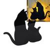 Cat Night Light LED Light Sensing Sound Activated Black Cat Silhouette Lamp for Living Room Hallway Kitchen Bedroom Wall Decor