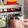 Aluminum Kitchen Seasoning Storage Rack No Drilling Wall Mounted Multifunctional Set Seasoning Box Storage Home Improvement