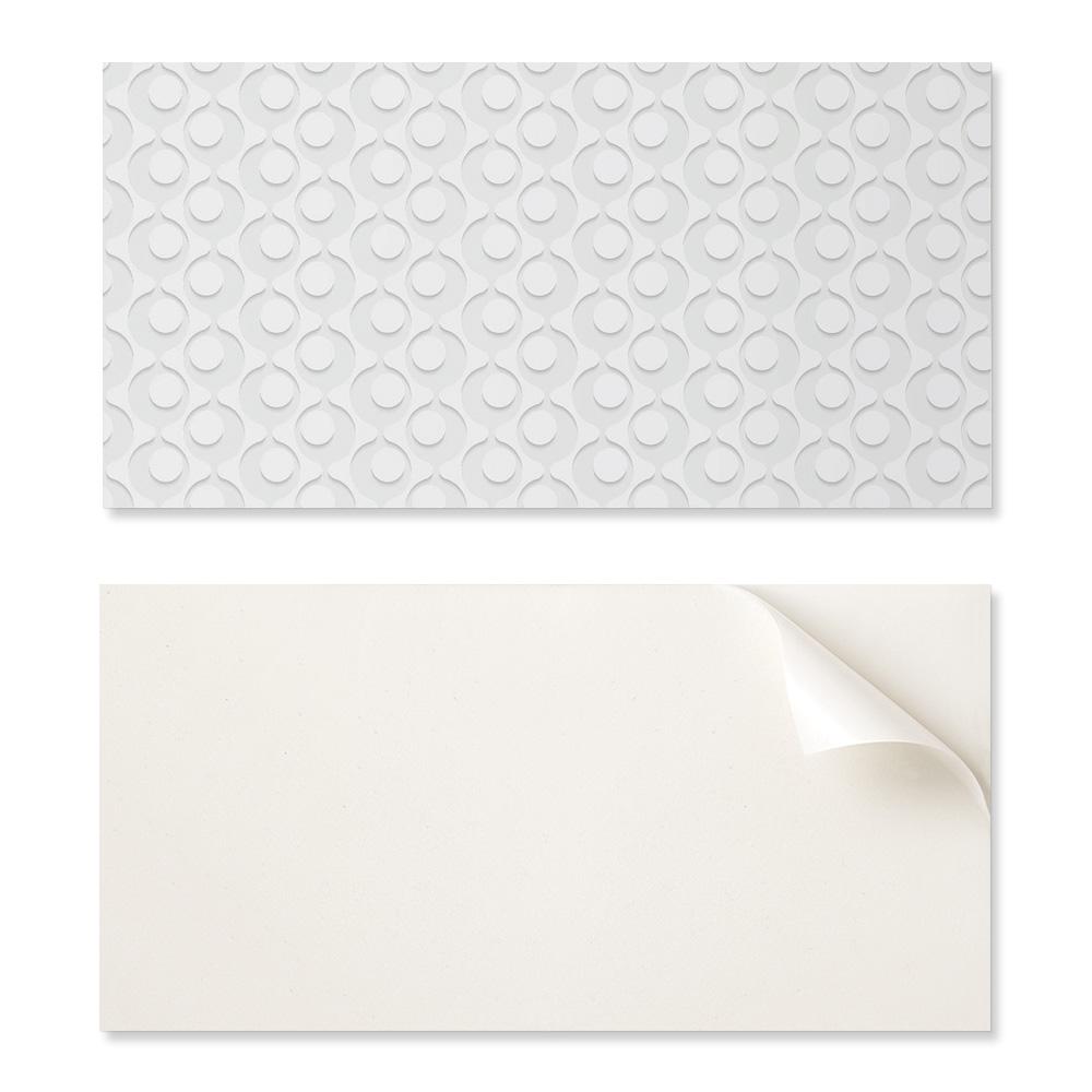Panel Pcv Z Motywem Łatwa Dekoracja Do Jadalni 100X50 Cm Fale Z Okręgami W Tle