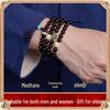 Indian Sandalwood Prayer Beads: 108 Bead Buddhist Rosary Bracelet for Men and Women, High-Density Wenwan Style.