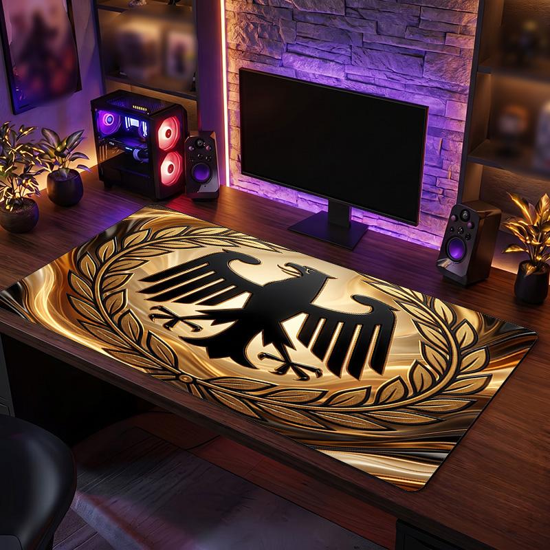 Belgium Football Crest Mouse Pad, Extended Non Slip Rubber Desk Mat for Gaming Office Laptop Fan Gift