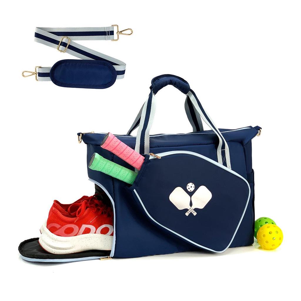 2025 Portable Sports Bag for Badminton, Tennis & Pickleball - Fits 2 Rackets, Handheld, Large-Capacity, Down Cotton