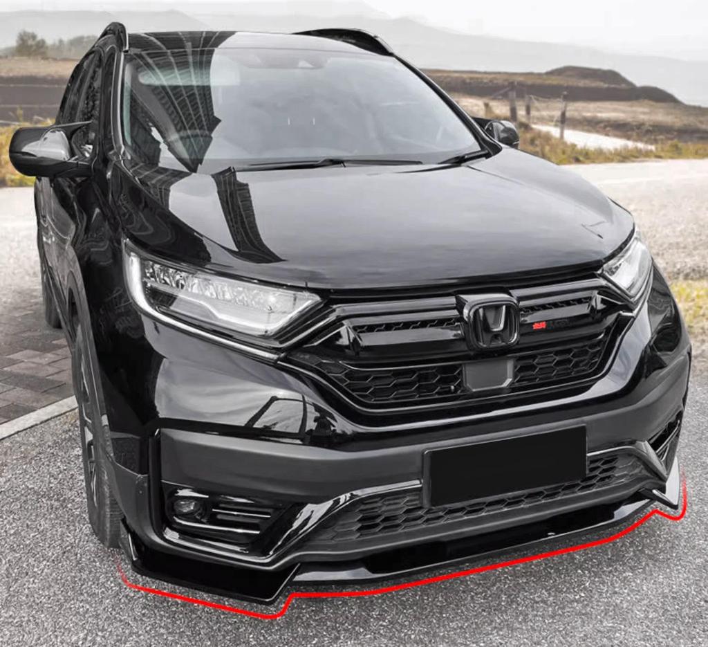 Compatible with 2021-2022 Honda CR-V: Modified Front Splitter, Roof Spoiler, Front Lip, Rear Spoiler, Louvered Grille, Body Kit.