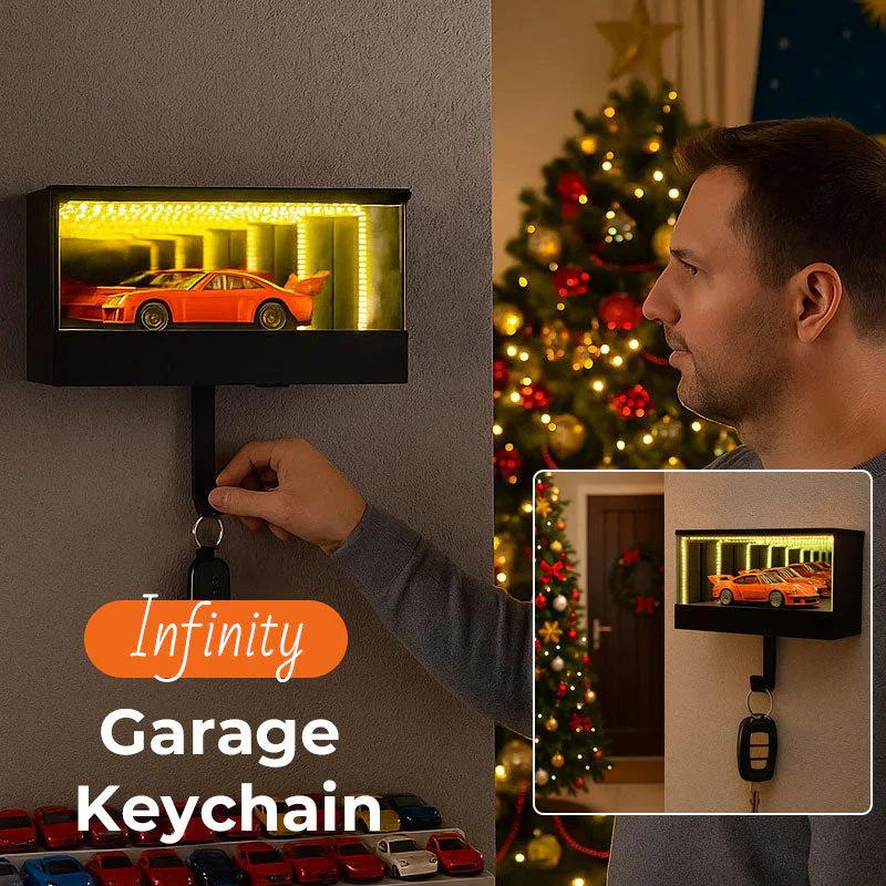 Infinite Garage Key Holder, Wall Mount Front Door Car Key Holder With Led, Glowing Garages Car Keys Holder