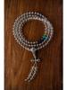8-12mm White Crystal Buddhist Beads with Glass Rosary & Vajra Accessories.
