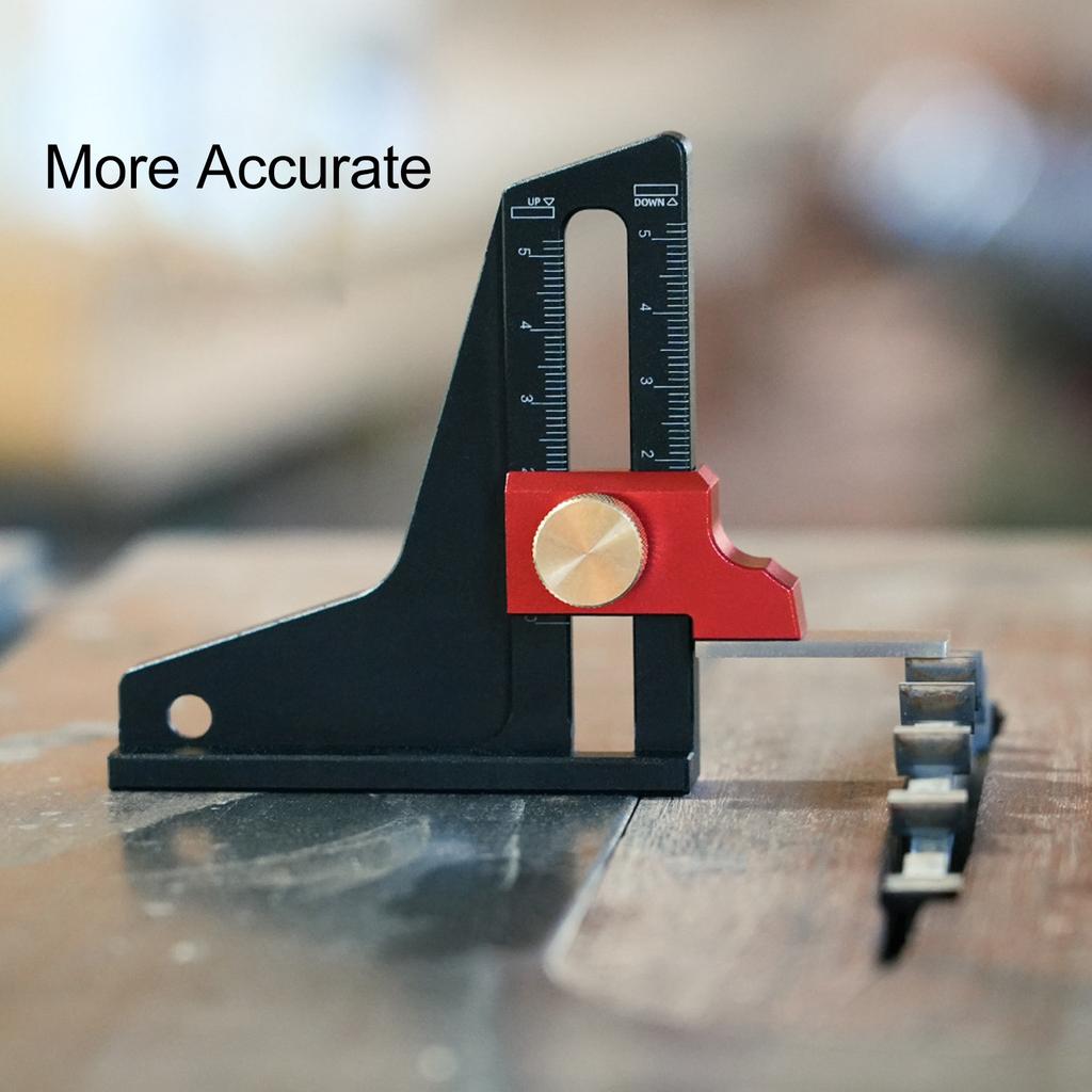 Height Gauge Aluminum Alloy Woodworking Saw Table Height Gauge Depth Measuring Ruler