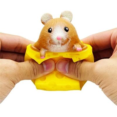 Pop Up Funny Mouse And Cheese Block Squeeze Anti Stress Toy Hide And Seek Figures Stress Relief Fidget Toys For Kids Adult