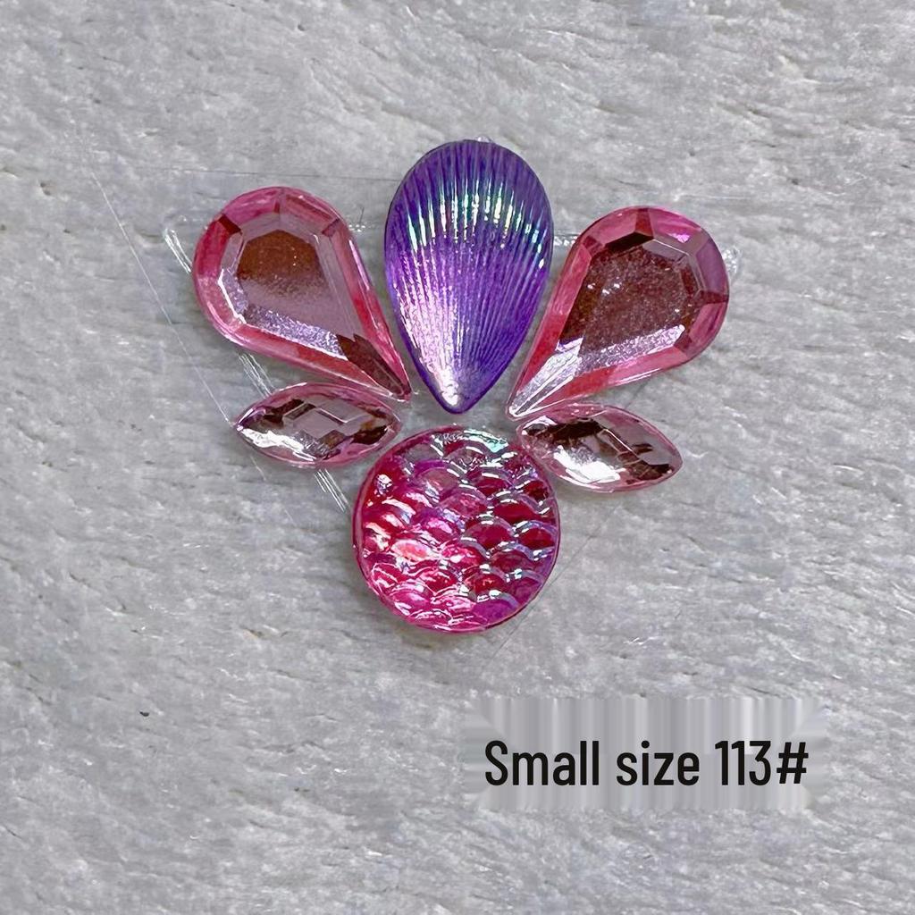 Children's Floral Face Stickers with Crystal Diamonds & Tassels for Ancient Style Makeup