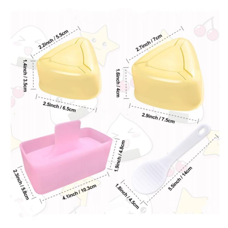 

Форма для рисовых шариков из тысячи слоев, самодельная суши-машина Warship, набор для приготовления рисовых шариков для суши, треугольный детский набор для приготовления рисовых шариков 4set жёлтый