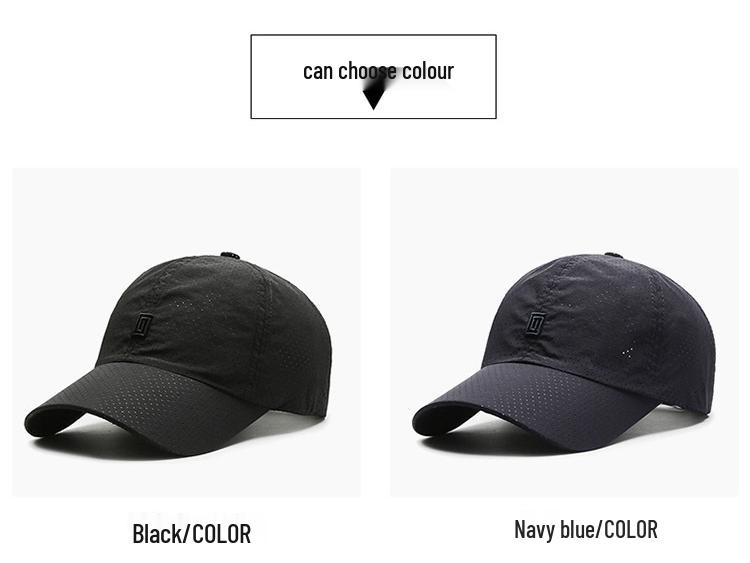 Men's Quick-Drying Embroidery Taslon Baseball Cap - Sun Protection Outdoor Sports Hat
